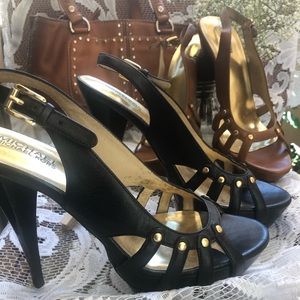 Michael Kors Black Leather Heels